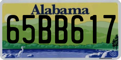 AL license plate 65BB617