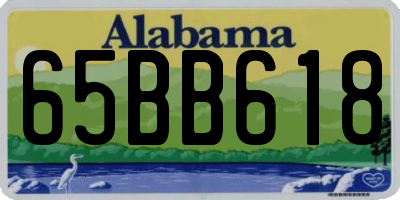 AL license plate 65BB618