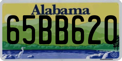 AL license plate 65BB620