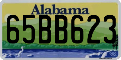 AL license plate 65BB623