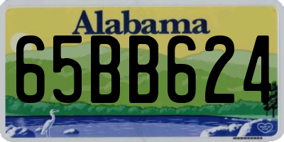 AL license plate 65BB624