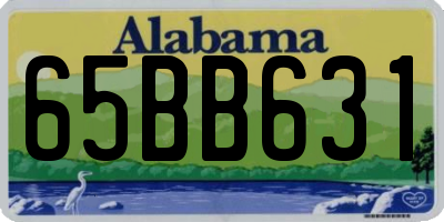AL license plate 65BB631