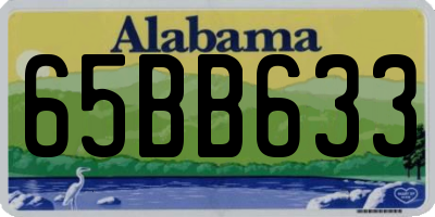 AL license plate 65BB633