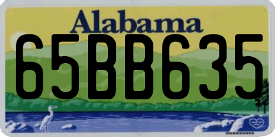 AL license plate 65BB635