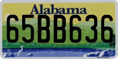 AL license plate 65BB636