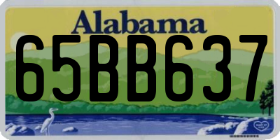 AL license plate 65BB637