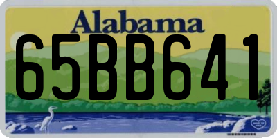 AL license plate 65BB641