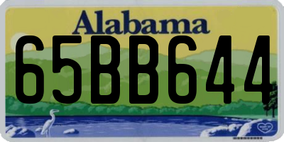 AL license plate 65BB644