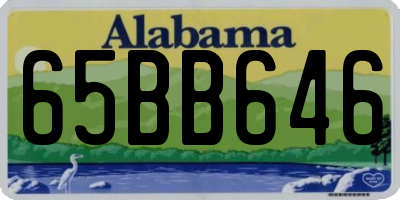 AL license plate 65BB646