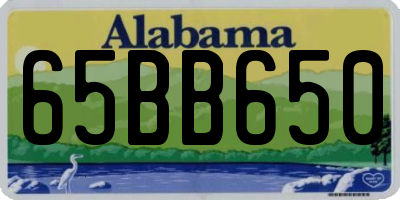 AL license plate 65BB650