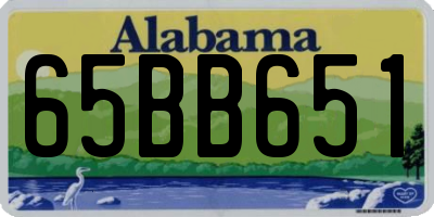 AL license plate 65BB651