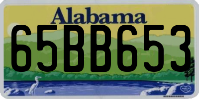 AL license plate 65BB653