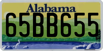 AL license plate 65BB655