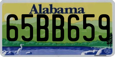 AL license plate 65BB659