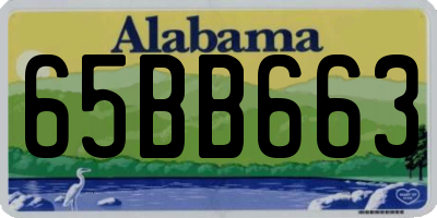 AL license plate 65BB663