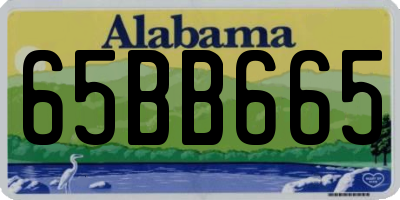 AL license plate 65BB665