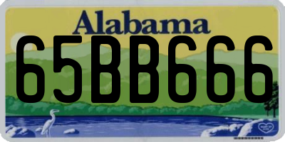 AL license plate 65BB666