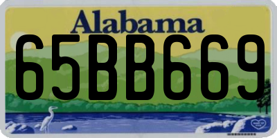 AL license plate 65BB669