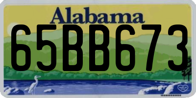 AL license plate 65BB673