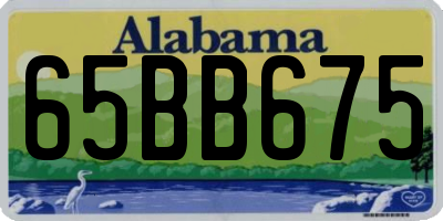 AL license plate 65BB675