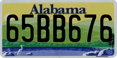 AL license plate 65BB676