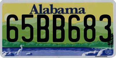 AL license plate 65BB683