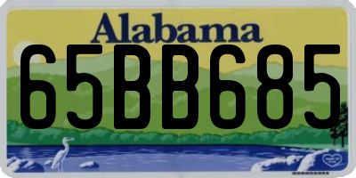 AL license plate 65BB685