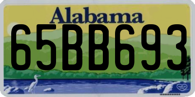AL license plate 65BB693