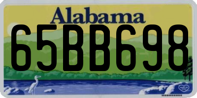 AL license plate 65BB698