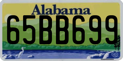 AL license plate 65BB699