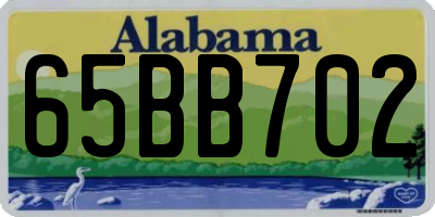 AL license plate 65BB702