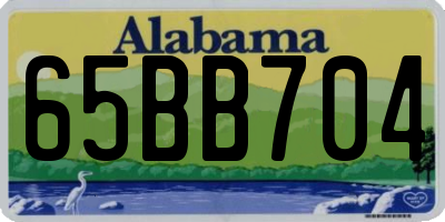 AL license plate 65BB704