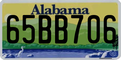 AL license plate 65BB706