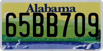 AL license plate 65BB709
