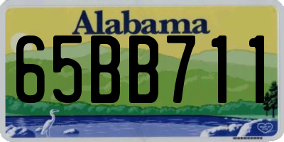 AL license plate 65BB711