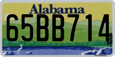 AL license plate 65BB714