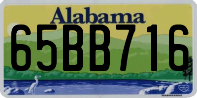 AL license plate 65BB716