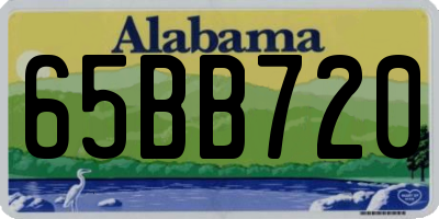 AL license plate 65BB720