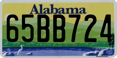 AL license plate 65BB724