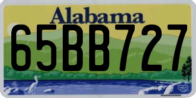 AL license plate 65BB727