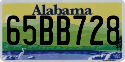 AL license plate 65BB728