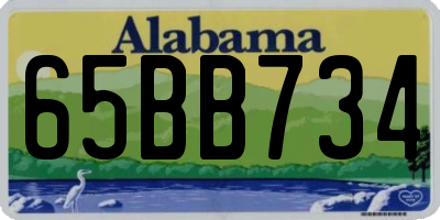 AL license plate 65BB734