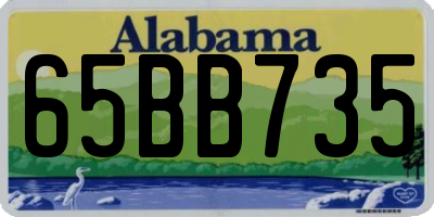 AL license plate 65BB735