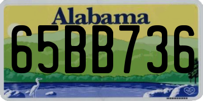 AL license plate 65BB736