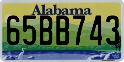 AL license plate 65BB743