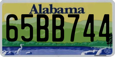AL license plate 65BB744