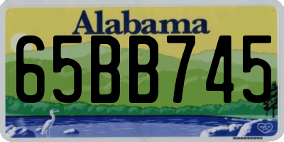 AL license plate 65BB745