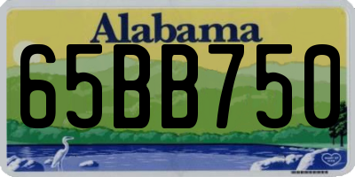 AL license plate 65BB750