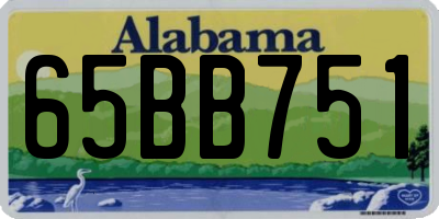 AL license plate 65BB751