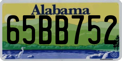 AL license plate 65BB752
